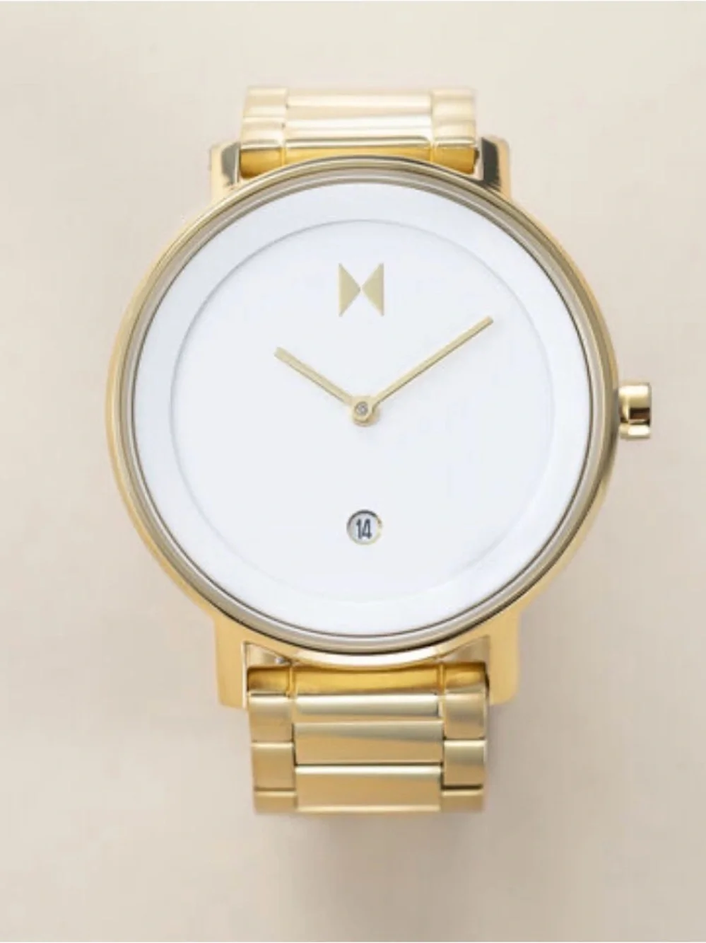 MVMT Signature II Gold Bracelet Watch with White Dial